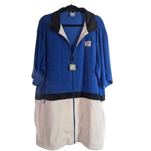 LeBron James Blue and White Zip-Up Jacket